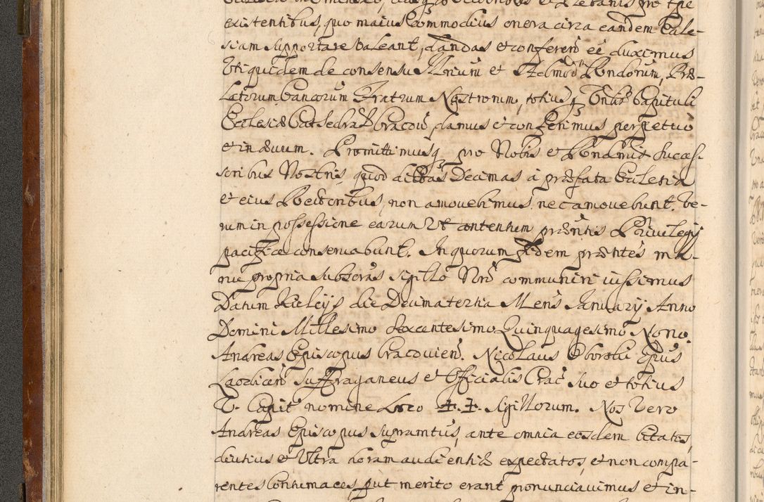 Zdjęcie nr 49 dla obiektu archiwalnego: Acta actorum, decretorum, sententiarum, erectionum, fundationum, confirmationum, instiutionum, resignationum, constitutionum, provisionum, submissionum, quietationum, substitutionum, ordinationum, ingrossationum, prostestationum R. D. Andreae Trzebicki, episcopi Cracoviensis, ducis Severiae in a. D. 1658 et  1659 acticatorum. Volumen I 
