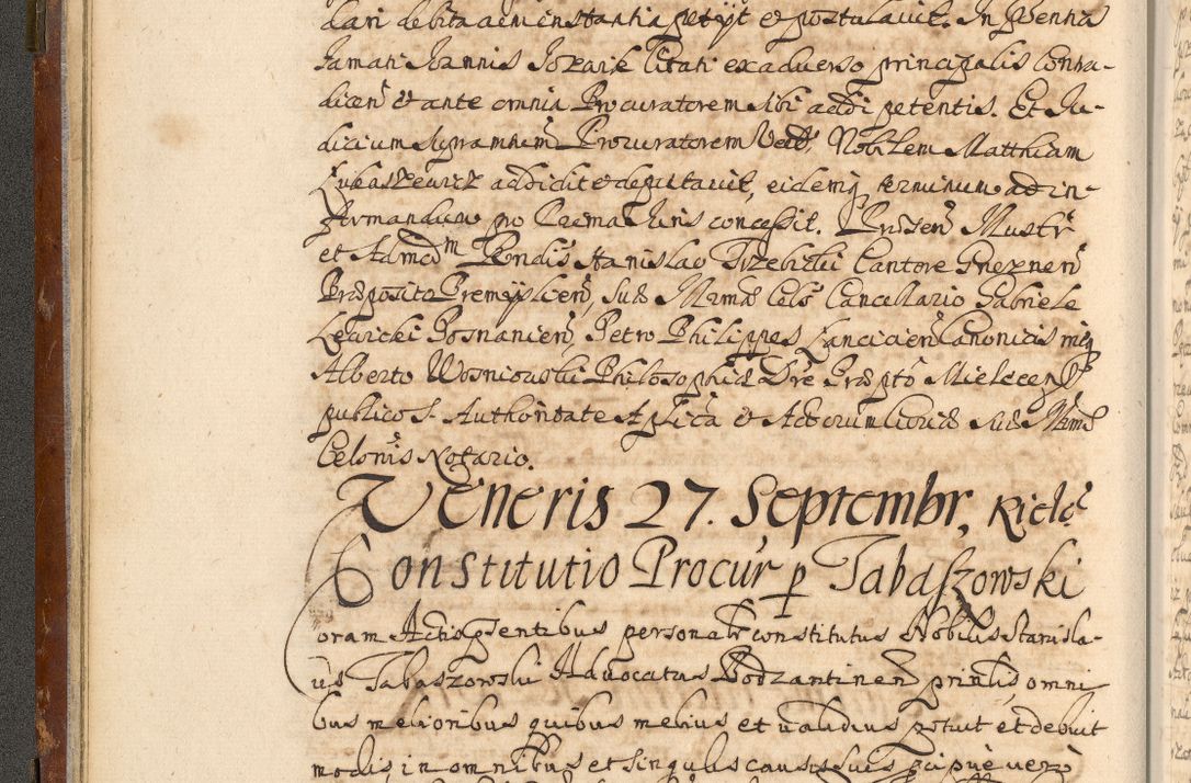 Zdjęcie nr 29 dla obiektu archiwalnego: Acta actorum, decretorum, sententiarum, erectionum, fundationum, confirmationum, instiutionum, resignationum, constitutionum, provisionum, submissionum, quietationum, substitutionum, ordinationum, ingrossationum, prostestationum R. D. Andreae Trzebicki, episcopi Cracoviensis, ducis Severiae in a. D. 1658 et  1659 acticatorum. Volumen I 