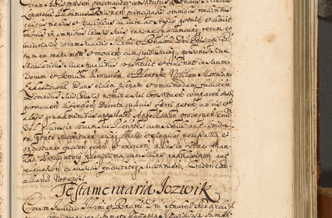 Zdjęcie nr 28 dla obiektu archiwalnego: Acta actorum, decretorum, sententiarum, erectionum, fundationum, confirmationum, instiutionum, resignationum, constitutionum, provisionum, submissionum, quietationum, substitutionum, ordinationum, ingrossationum, prostestationum R. D. Andreae Trzebicki, episcopi Cracoviensis, ducis Severiae in a. D. 1658 et  1659 acticatorum. Volumen I 