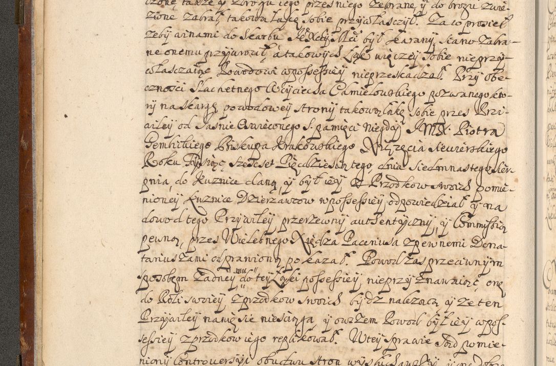 Zdjęcie nr 15 dla obiektu archiwalnego: Acta actorum, decretorum, sententiarum, erectionum, fundationum, confirmationum, instiutionum, resignationum, constitutionum, provisionum, submissionum, quietationum, substitutionum, ordinationum, ingrossationum, prostestationum R. D. Andreae Trzebicki, episcopi Cracoviensis, ducis Severiae in a. D. 1658 et  1659 acticatorum. Volumen I 