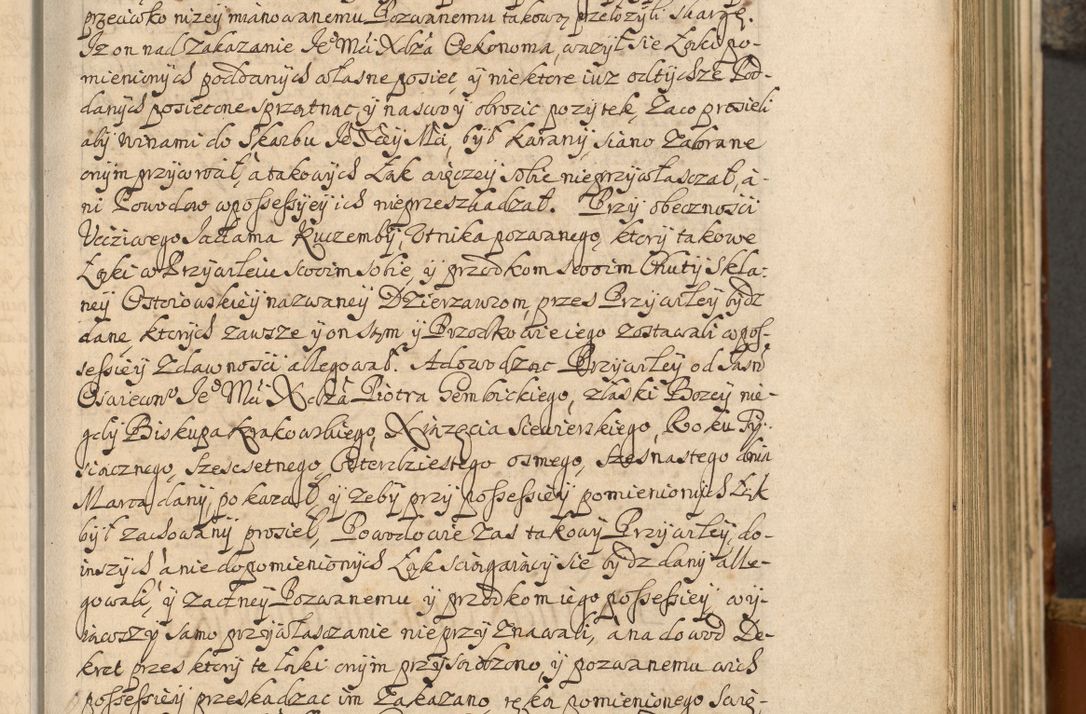 Zdjęcie nr 12 dla obiektu archiwalnego: Acta actorum, decretorum, sententiarum, erectionum, fundationum, confirmationum, instiutionum, resignationum, constitutionum, provisionum, submissionum, quietationum, substitutionum, ordinationum, ingrossationum, prostestationum R. D. Andreae Trzebicki, episcopi Cracoviensis, ducis Severiae in a. D. 1658 et  1659 acticatorum. Volumen I 