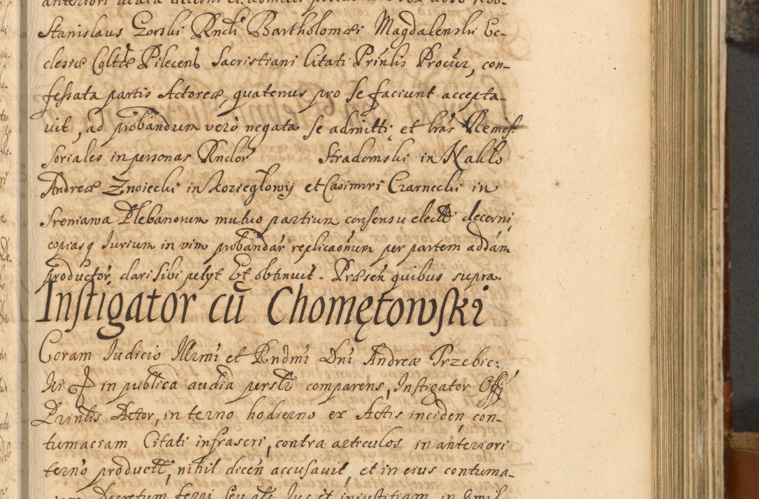 Zdjęcie nr 402 dla obiektu archiwalnego: Acta actorum, decretorum, sententiarum, erectionum, fundationum, confirmationum, instiutionum, resignationum, constitutionum, provisionum, submissionum, quietationum, substitutionum, ordinationum, ingrossationum, prostestationum R. D. Andreae Trzebicki, episcopi Cracoviensis, ducis Severiae in a. D. 1658 et  1659 acticatorum. Volumen I 