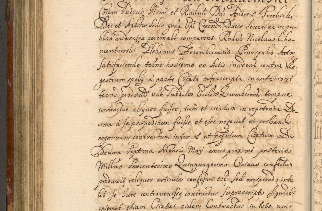 Zdjęcie nr 401 dla obiektu archiwalnego: Acta actorum, decretorum, sententiarum, erectionum, fundationum, confirmationum, instiutionum, resignationum, constitutionum, provisionum, submissionum, quietationum, substitutionum, ordinationum, ingrossationum, prostestationum R. D. Andreae Trzebicki, episcopi Cracoviensis, ducis Severiae in a. D. 1658 et  1659 acticatorum. Volumen I 