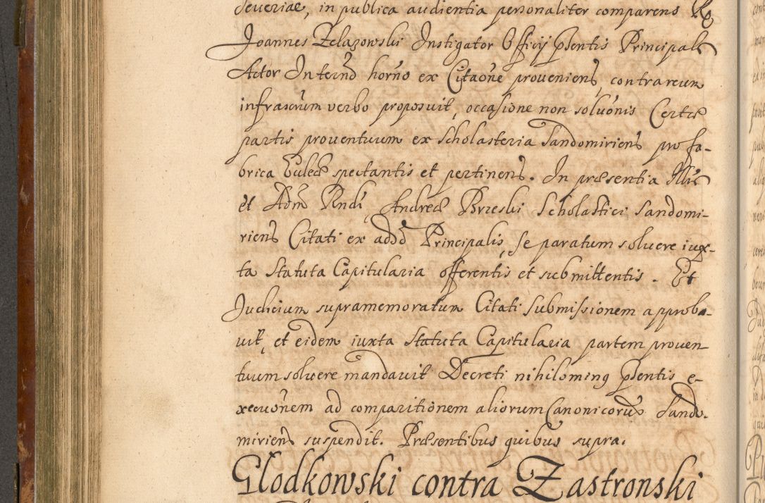 Zdjęcie nr 391 dla obiektu archiwalnego: Acta actorum, decretorum, sententiarum, erectionum, fundationum, confirmationum, instiutionum, resignationum, constitutionum, provisionum, submissionum, quietationum, substitutionum, ordinationum, ingrossationum, prostestationum R. D. Andreae Trzebicki, episcopi Cracoviensis, ducis Severiae in a. D. 1658 et  1659 acticatorum. Volumen I 