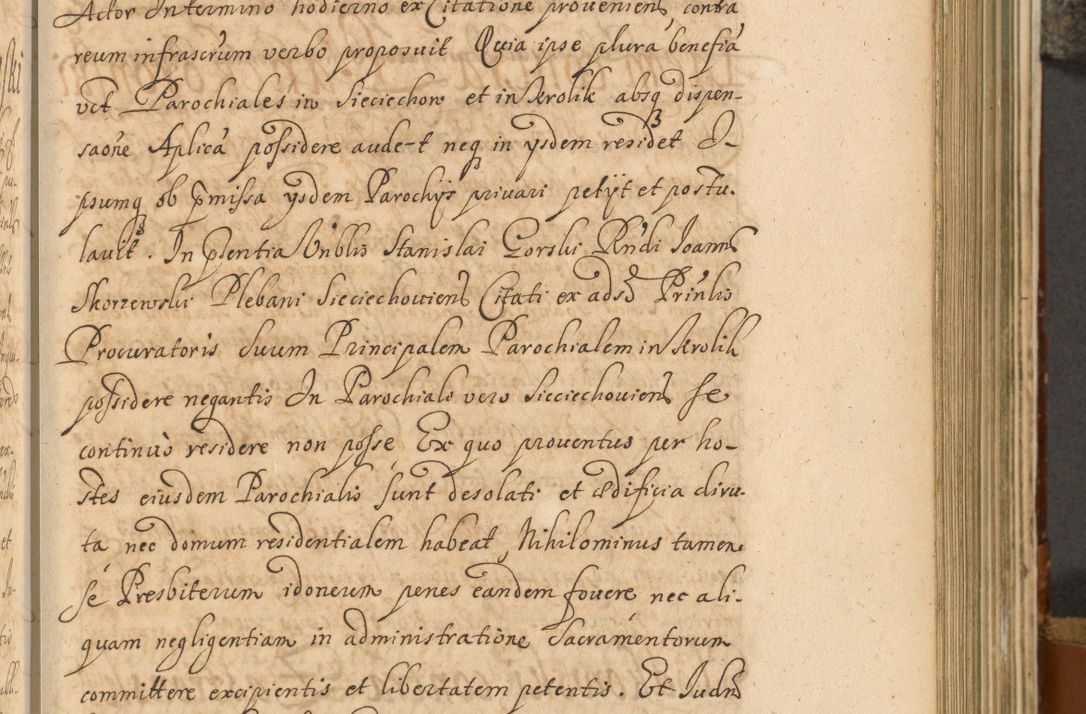 Zdjęcie nr 390 dla obiektu archiwalnego: Acta actorum, decretorum, sententiarum, erectionum, fundationum, confirmationum, instiutionum, resignationum, constitutionum, provisionum, submissionum, quietationum, substitutionum, ordinationum, ingrossationum, prostestationum R. D. Andreae Trzebicki, episcopi Cracoviensis, ducis Severiae in a. D. 1658 et  1659 acticatorum. Volumen I 