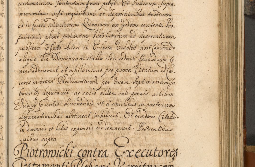 Zdjęcie nr 392 dla obiektu archiwalnego: Acta actorum, decretorum, sententiarum, erectionum, fundationum, confirmationum, instiutionum, resignationum, constitutionum, provisionum, submissionum, quietationum, substitutionum, ordinationum, ingrossationum, prostestationum R. D. Andreae Trzebicki, episcopi Cracoviensis, ducis Severiae in a. D. 1658 et  1659 acticatorum. Volumen I 