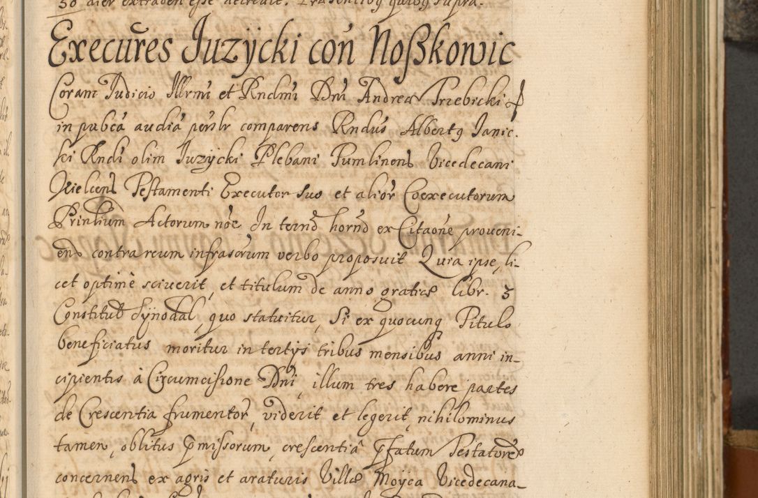 Zdjęcie nr 386 dla obiektu archiwalnego: Acta actorum, decretorum, sententiarum, erectionum, fundationum, confirmationum, instiutionum, resignationum, constitutionum, provisionum, submissionum, quietationum, substitutionum, ordinationum, ingrossationum, prostestationum R. D. Andreae Trzebicki, episcopi Cracoviensis, ducis Severiae in a. D. 1658 et  1659 acticatorum. Volumen I 