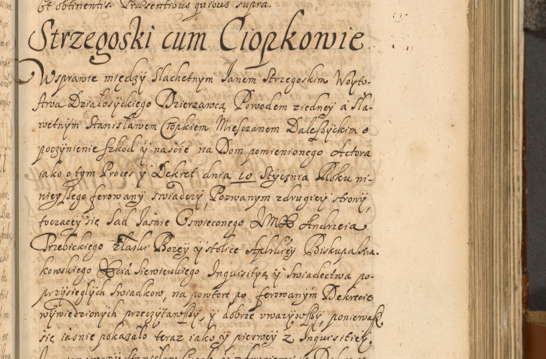 Zdjęcie nr 382 dla obiektu archiwalnego: Acta actorum, decretorum, sententiarum, erectionum, fundationum, confirmationum, instiutionum, resignationum, constitutionum, provisionum, submissionum, quietationum, substitutionum, ordinationum, ingrossationum, prostestationum R. D. Andreae Trzebicki, episcopi Cracoviensis, ducis Severiae in a. D. 1658 et  1659 acticatorum. Volumen I 