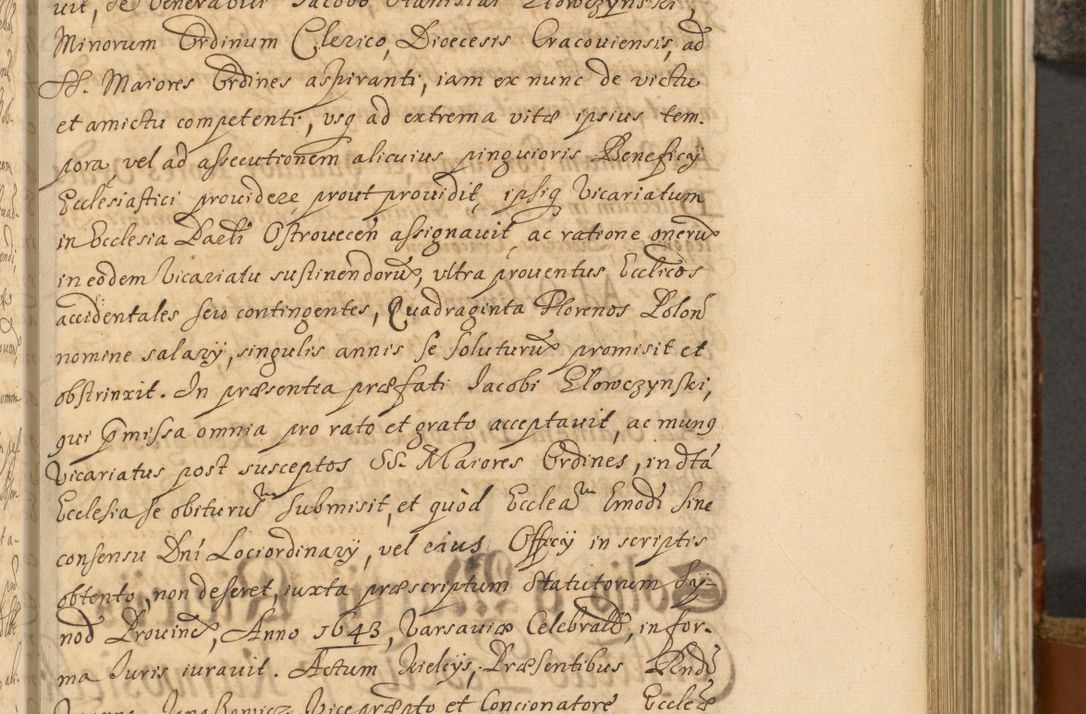 Zdjęcie nr 376 dla obiektu archiwalnego: Acta actorum, decretorum, sententiarum, erectionum, fundationum, confirmationum, instiutionum, resignationum, constitutionum, provisionum, submissionum, quietationum, substitutionum, ordinationum, ingrossationum, prostestationum R. D. Andreae Trzebicki, episcopi Cracoviensis, ducis Severiae in a. D. 1658 et  1659 acticatorum. Volumen I 