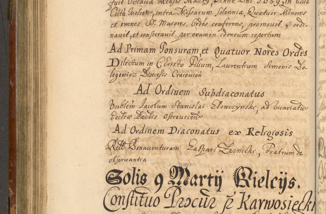 Zdjęcie nr 377 dla obiektu archiwalnego: Acta actorum, decretorum, sententiarum, erectionum, fundationum, confirmationum, instiutionum, resignationum, constitutionum, provisionum, submissionum, quietationum, substitutionum, ordinationum, ingrossationum, prostestationum R. D. Andreae Trzebicki, episcopi Cracoviensis, ducis Severiae in a. D. 1658 et  1659 acticatorum. Volumen I 