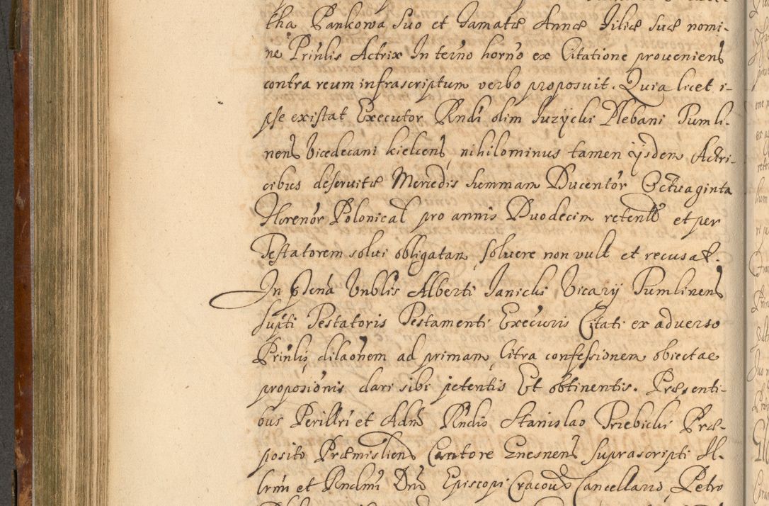 Zdjęcie nr 371 dla obiektu archiwalnego: Acta actorum, decretorum, sententiarum, erectionum, fundationum, confirmationum, instiutionum, resignationum, constitutionum, provisionum, submissionum, quietationum, substitutionum, ordinationum, ingrossationum, prostestationum R. D. Andreae Trzebicki, episcopi Cracoviensis, ducis Severiae in a. D. 1658 et  1659 acticatorum. Volumen I 