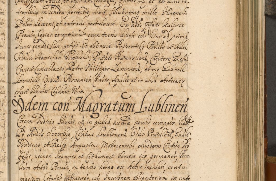 Zdjęcie nr 356 dla obiektu archiwalnego: Acta actorum, decretorum, sententiarum, erectionum, fundationum, confirmationum, instiutionum, resignationum, constitutionum, provisionum, submissionum, quietationum, substitutionum, ordinationum, ingrossationum, prostestationum R. D. Andreae Trzebicki, episcopi Cracoviensis, ducis Severiae in a. D. 1658 et  1659 acticatorum. Volumen I 