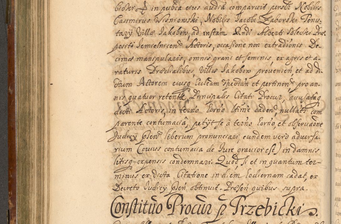 Zdjęcie nr 353 dla obiektu archiwalnego: Acta actorum, decretorum, sententiarum, erectionum, fundationum, confirmationum, instiutionum, resignationum, constitutionum, provisionum, submissionum, quietationum, substitutionum, ordinationum, ingrossationum, prostestationum R. D. Andreae Trzebicki, episcopi Cracoviensis, ducis Severiae in a. D. 1658 et  1659 acticatorum. Volumen I 