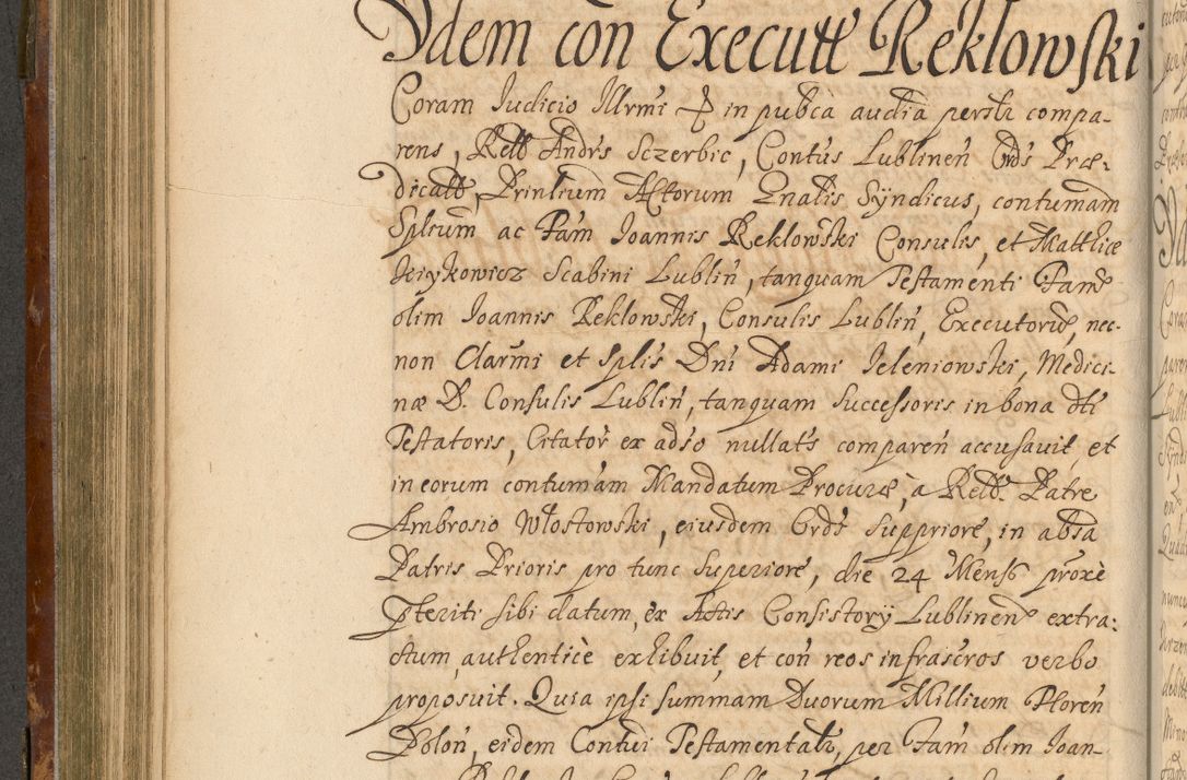 Zdjęcie nr 349 dla obiektu archiwalnego: Acta actorum, decretorum, sententiarum, erectionum, fundationum, confirmationum, instiutionum, resignationum, constitutionum, provisionum, submissionum, quietationum, substitutionum, ordinationum, ingrossationum, prostestationum R. D. Andreae Trzebicki, episcopi Cracoviensis, ducis Severiae in a. D. 1658 et  1659 acticatorum. Volumen I 
