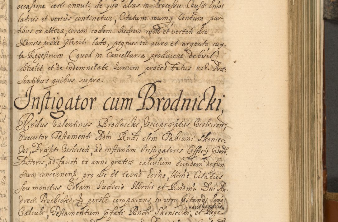 Zdjęcie nr 352 dla obiektu archiwalnego: Acta actorum, decretorum, sententiarum, erectionum, fundationum, confirmationum, instiutionum, resignationum, constitutionum, provisionum, submissionum, quietationum, substitutionum, ordinationum, ingrossationum, prostestationum R. D. Andreae Trzebicki, episcopi Cracoviensis, ducis Severiae in a. D. 1658 et  1659 acticatorum. Volumen I 