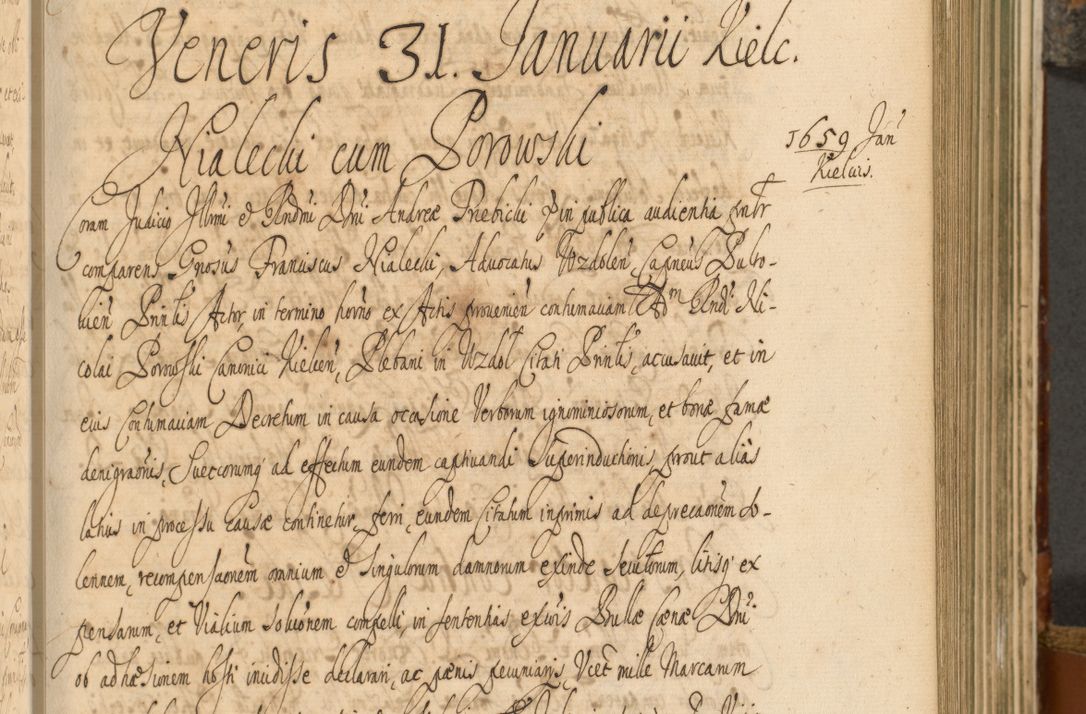 Zdjęcie nr 330 dla obiektu archiwalnego: Acta actorum, decretorum, sententiarum, erectionum, fundationum, confirmationum, instiutionum, resignationum, constitutionum, provisionum, submissionum, quietationum, substitutionum, ordinationum, ingrossationum, prostestationum R. D. Andreae Trzebicki, episcopi Cracoviensis, ducis Severiae in a. D. 1658 et  1659 acticatorum. Volumen I 