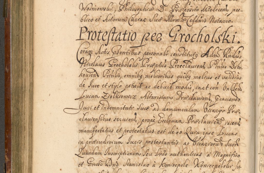 Zdjęcie nr 323 dla obiektu archiwalnego: Acta actorum, decretorum, sententiarum, erectionum, fundationum, confirmationum, instiutionum, resignationum, constitutionum, provisionum, submissionum, quietationum, substitutionum, ordinationum, ingrossationum, prostestationum R. D. Andreae Trzebicki, episcopi Cracoviensis, ducis Severiae in a. D. 1658 et  1659 acticatorum. Volumen I 