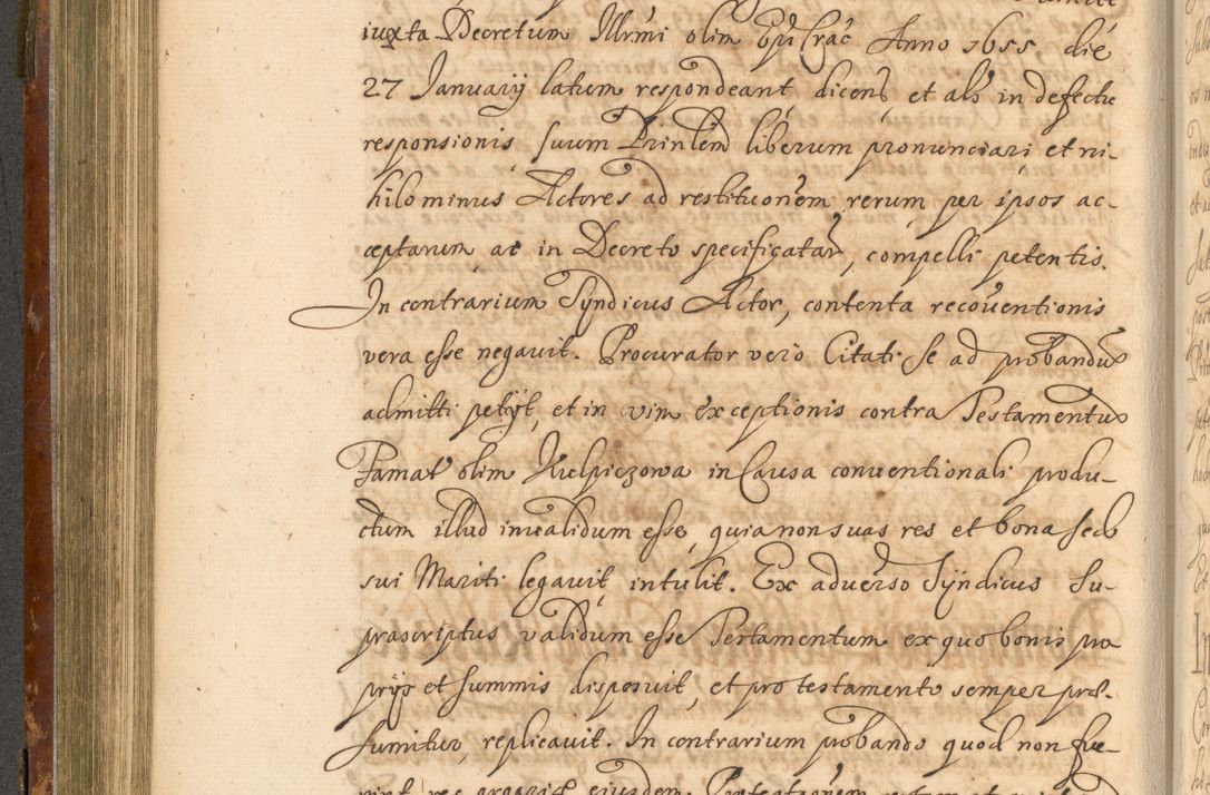 Zdjęcie nr 319 dla obiektu archiwalnego: Acta actorum, decretorum, sententiarum, erectionum, fundationum, confirmationum, instiutionum, resignationum, constitutionum, provisionum, submissionum, quietationum, substitutionum, ordinationum, ingrossationum, prostestationum R. D. Andreae Trzebicki, episcopi Cracoviensis, ducis Severiae in a. D. 1658 et  1659 acticatorum. Volumen I 