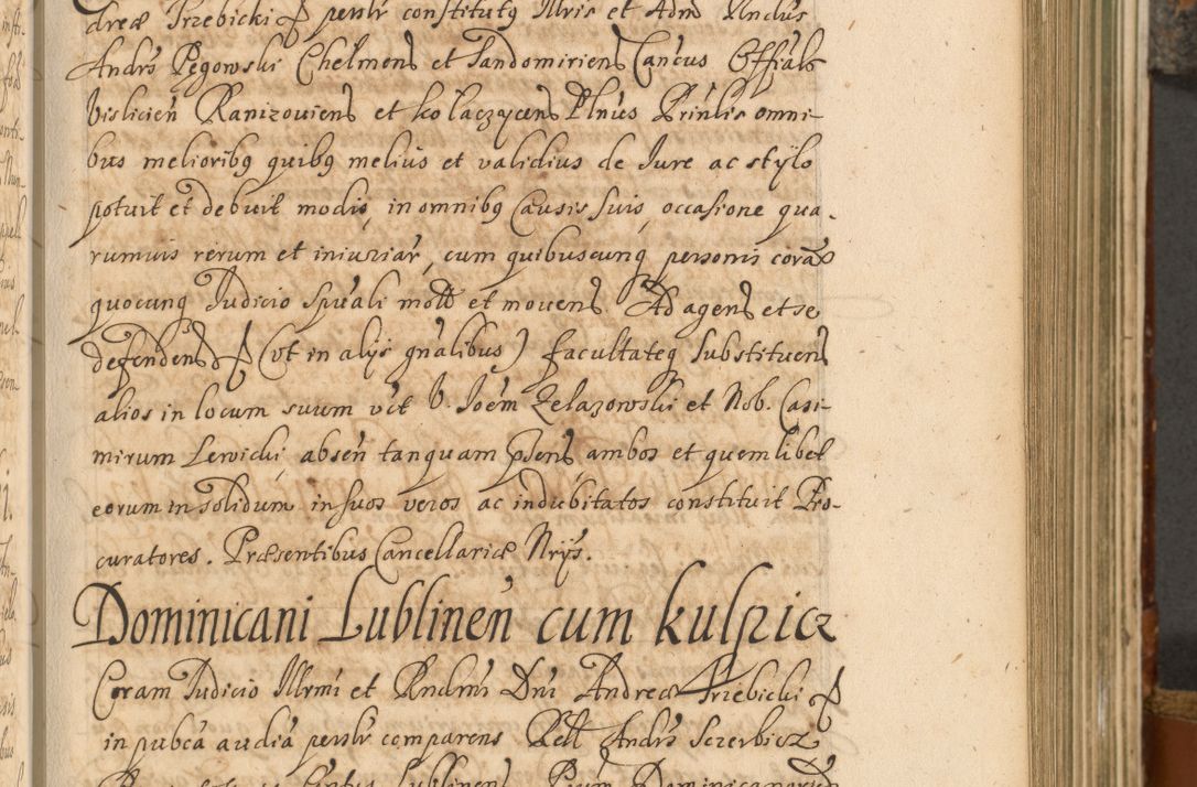 Zdjęcie nr 318 dla obiektu archiwalnego: Acta actorum, decretorum, sententiarum, erectionum, fundationum, confirmationum, instiutionum, resignationum, constitutionum, provisionum, submissionum, quietationum, substitutionum, ordinationum, ingrossationum, prostestationum R. D. Andreae Trzebicki, episcopi Cracoviensis, ducis Severiae in a. D. 1658 et  1659 acticatorum. Volumen I 