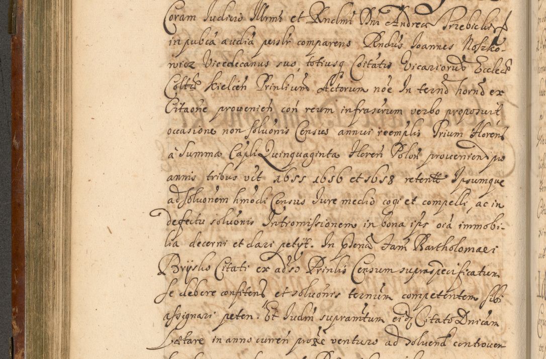 Zdjęcie nr 311 dla obiektu archiwalnego: Acta actorum, decretorum, sententiarum, erectionum, fundationum, confirmationum, instiutionum, resignationum, constitutionum, provisionum, submissionum, quietationum, substitutionum, ordinationum, ingrossationum, prostestationum R. D. Andreae Trzebicki, episcopi Cracoviensis, ducis Severiae in a. D. 1658 et  1659 acticatorum. Volumen I 