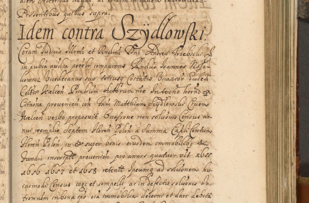 Zdjęcie nr 306 dla obiektu archiwalnego: Acta actorum, decretorum, sententiarum, erectionum, fundationum, confirmationum, instiutionum, resignationum, constitutionum, provisionum, submissionum, quietationum, substitutionum, ordinationum, ingrossationum, prostestationum R. D. Andreae Trzebicki, episcopi Cracoviensis, ducis Severiae in a. D. 1658 et  1659 acticatorum. Volumen I 