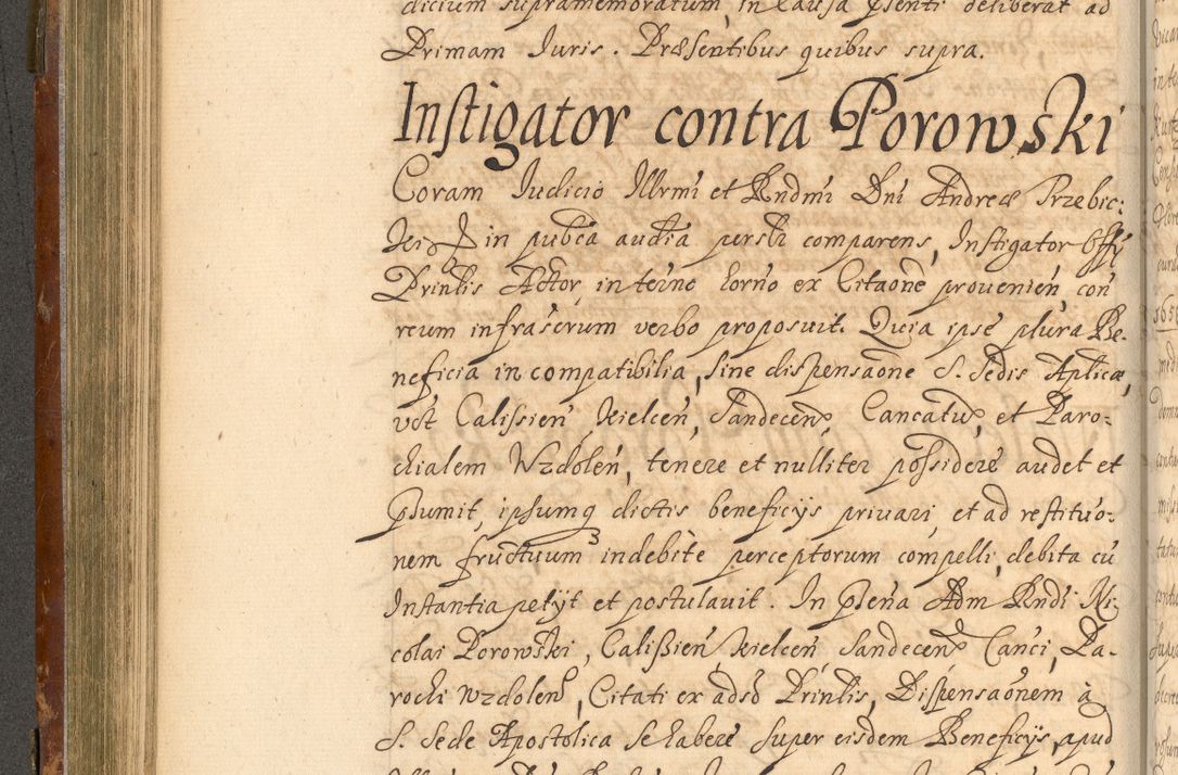 Zdjęcie nr 297 dla obiektu archiwalnego: Acta actorum, decretorum, sententiarum, erectionum, fundationum, confirmationum, instiutionum, resignationum, constitutionum, provisionum, submissionum, quietationum, substitutionum, ordinationum, ingrossationum, prostestationum R. D. Andreae Trzebicki, episcopi Cracoviensis, ducis Severiae in a. D. 1658 et  1659 acticatorum. Volumen I 