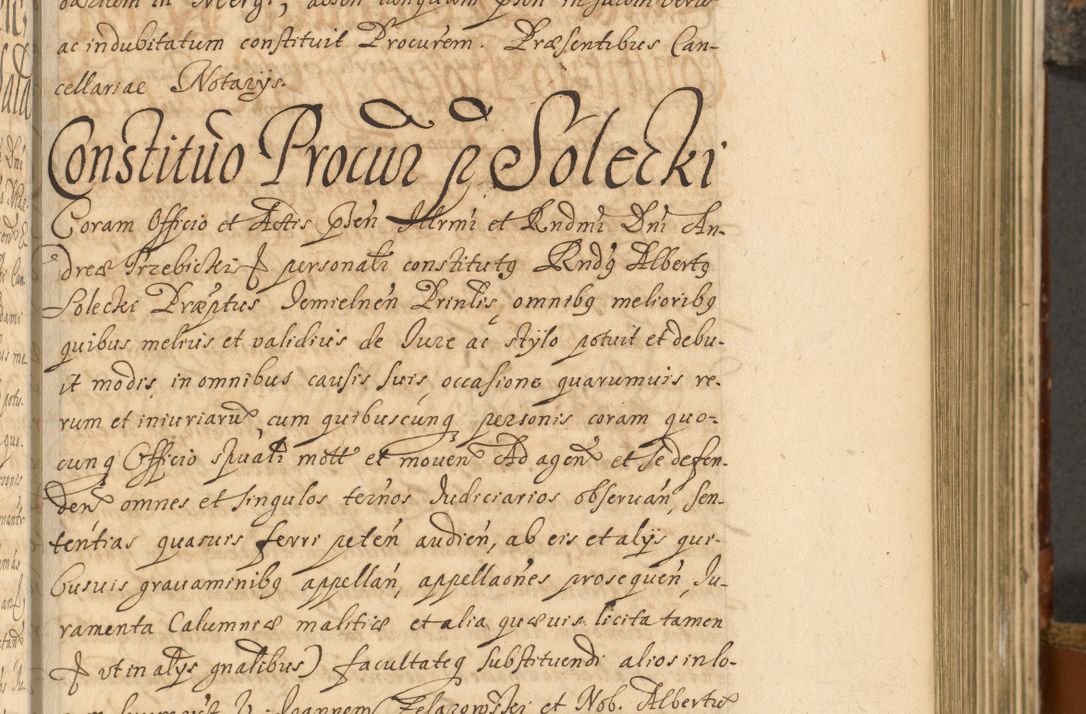 Zdjęcie nr 294 dla obiektu archiwalnego: Acta actorum, decretorum, sententiarum, erectionum, fundationum, confirmationum, instiutionum, resignationum, constitutionum, provisionum, submissionum, quietationum, substitutionum, ordinationum, ingrossationum, prostestationum R. D. Andreae Trzebicki, episcopi Cracoviensis, ducis Severiae in a. D. 1658 et  1659 acticatorum. Volumen I 