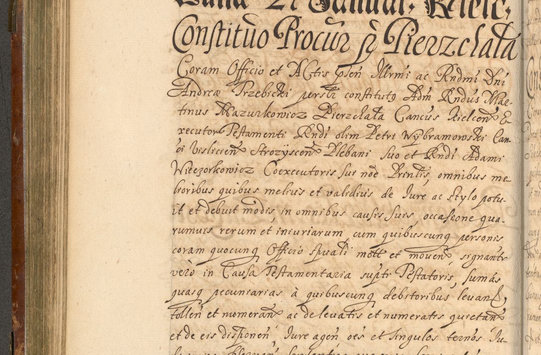 Zdjęcie nr 293 dla obiektu archiwalnego: Acta actorum, decretorum, sententiarum, erectionum, fundationum, confirmationum, instiutionum, resignationum, constitutionum, provisionum, submissionum, quietationum, substitutionum, ordinationum, ingrossationum, prostestationum R. D. Andreae Trzebicki, episcopi Cracoviensis, ducis Severiae in a. D. 1658 et  1659 acticatorum. Volumen I 