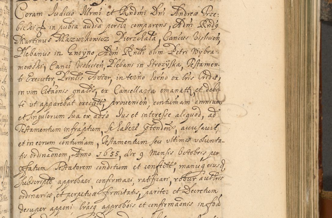 Zdjęcie nr 286 dla obiektu archiwalnego: Acta actorum, decretorum, sententiarum, erectionum, fundationum, confirmationum, instiutionum, resignationum, constitutionum, provisionum, submissionum, quietationum, substitutionum, ordinationum, ingrossationum, prostestationum R. D. Andreae Trzebicki, episcopi Cracoviensis, ducis Severiae in a. D. 1658 et  1659 acticatorum. Volumen I 