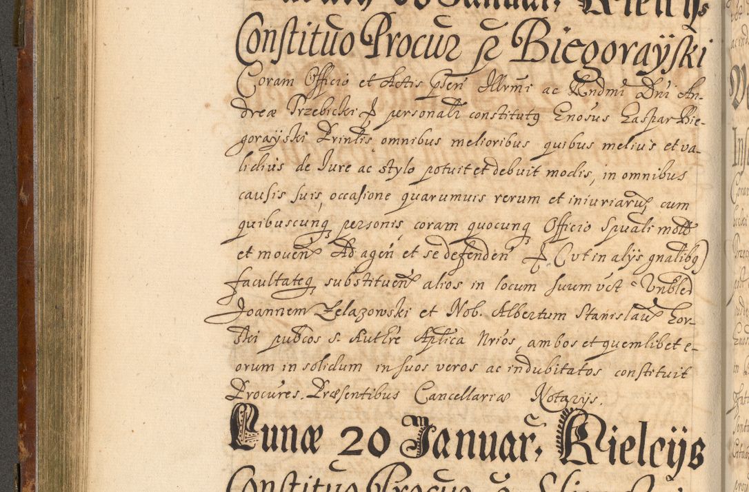 Zdjęcie nr 277 dla obiektu archiwalnego: Acta actorum, decretorum, sententiarum, erectionum, fundationum, confirmationum, instiutionum, resignationum, constitutionum, provisionum, submissionum, quietationum, substitutionum, ordinationum, ingrossationum, prostestationum R. D. Andreae Trzebicki, episcopi Cracoviensis, ducis Severiae in a. D. 1658 et  1659 acticatorum. Volumen I 