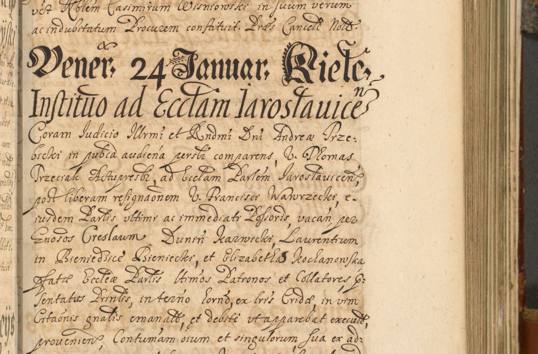 Zdjęcie nr 278 dla obiektu archiwalnego: Acta actorum, decretorum, sententiarum, erectionum, fundationum, confirmationum, instiutionum, resignationum, constitutionum, provisionum, submissionum, quietationum, substitutionum, ordinationum, ingrossationum, prostestationum R. D. Andreae Trzebicki, episcopi Cracoviensis, ducis Severiae in a. D. 1658 et  1659 acticatorum. Volumen I 