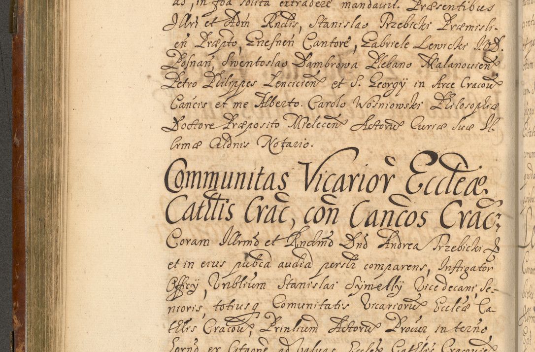 Zdjęcie nr 279 dla obiektu archiwalnego: Acta actorum, decretorum, sententiarum, erectionum, fundationum, confirmationum, instiutionum, resignationum, constitutionum, provisionum, submissionum, quietationum, substitutionum, ordinationum, ingrossationum, prostestationum R. D. Andreae Trzebicki, episcopi Cracoviensis, ducis Severiae in a. D. 1658 et  1659 acticatorum. Volumen I 