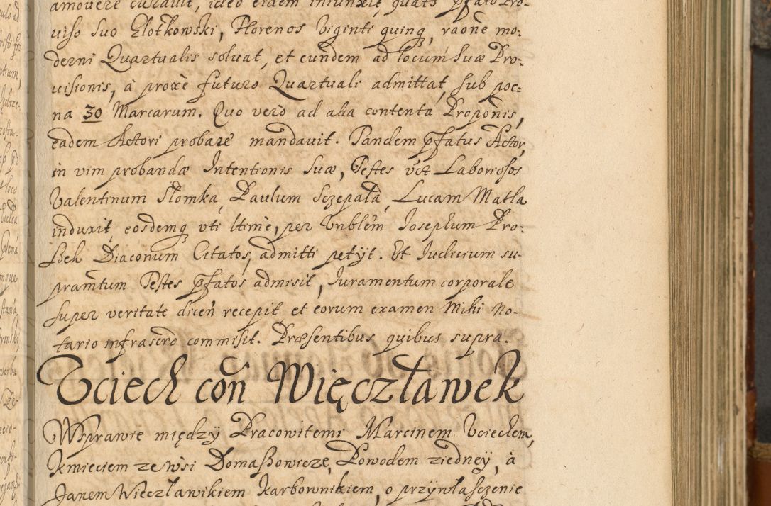 Zdjęcie nr 274 dla obiektu archiwalnego: Acta actorum, decretorum, sententiarum, erectionum, fundationum, confirmationum, instiutionum, resignationum, constitutionum, provisionum, submissionum, quietationum, substitutionum, ordinationum, ingrossationum, prostestationum R. D. Andreae Trzebicki, episcopi Cracoviensis, ducis Severiae in a. D. 1658 et  1659 acticatorum. Volumen I 