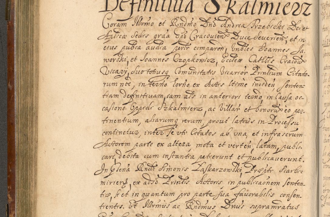 Zdjęcie nr 267 dla obiektu archiwalnego: Acta actorum, decretorum, sententiarum, erectionum, fundationum, confirmationum, instiutionum, resignationum, constitutionum, provisionum, submissionum, quietationum, substitutionum, ordinationum, ingrossationum, prostestationum R. D. Andreae Trzebicki, episcopi Cracoviensis, ducis Severiae in a. D. 1658 et  1659 acticatorum. Volumen I 