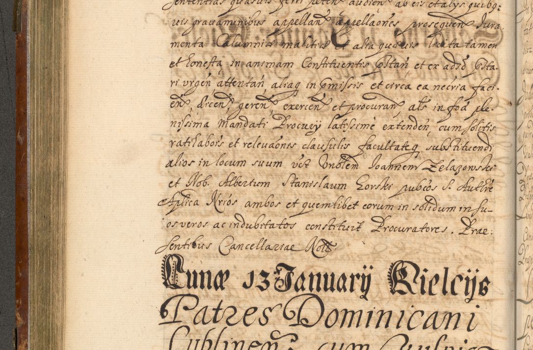 Zdjęcie nr 249 dla obiektu archiwalnego: Acta actorum, decretorum, sententiarum, erectionum, fundationum, confirmationum, instiutionum, resignationum, constitutionum, provisionum, submissionum, quietationum, substitutionum, ordinationum, ingrossationum, prostestationum R. D. Andreae Trzebicki, episcopi Cracoviensis, ducis Severiae in a. D. 1658 et  1659 acticatorum. Volumen I 