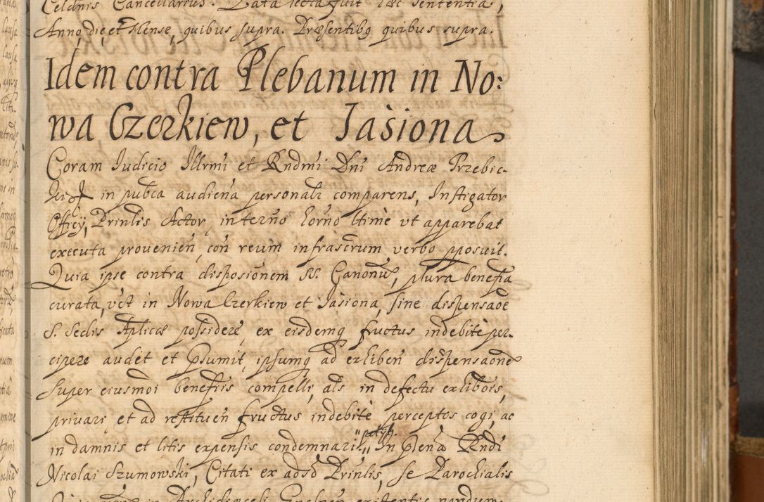 Zdjęcie nr 238 dla obiektu archiwalnego: Acta actorum, decretorum, sententiarum, erectionum, fundationum, confirmationum, instiutionum, resignationum, constitutionum, provisionum, submissionum, quietationum, substitutionum, ordinationum, ingrossationum, prostestationum R. D. Andreae Trzebicki, episcopi Cracoviensis, ducis Severiae in a. D. 1658 et  1659 acticatorum. Volumen I 