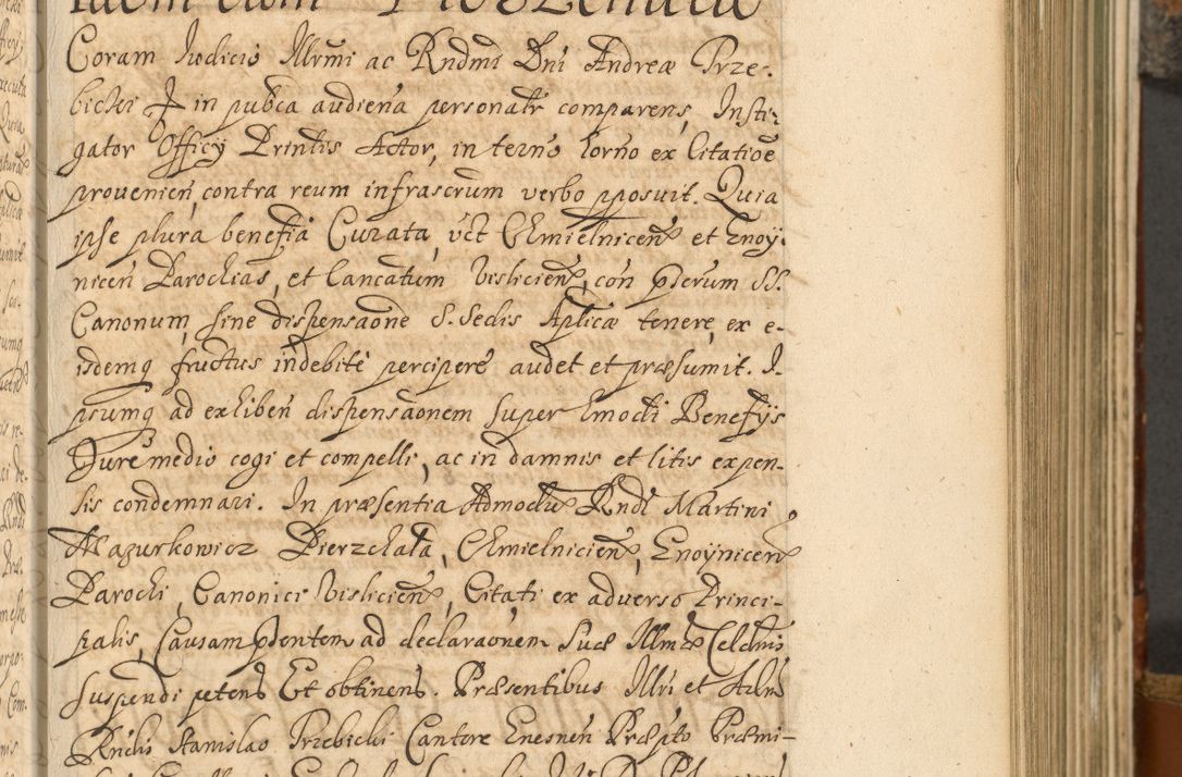 Zdjęcie nr 228 dla obiektu archiwalnego: Acta actorum, decretorum, sententiarum, erectionum, fundationum, confirmationum, instiutionum, resignationum, constitutionum, provisionum, submissionum, quietationum, substitutionum, ordinationum, ingrossationum, prostestationum R. D. Andreae Trzebicki, episcopi Cracoviensis, ducis Severiae in a. D. 1658 et  1659 acticatorum. Volumen I 