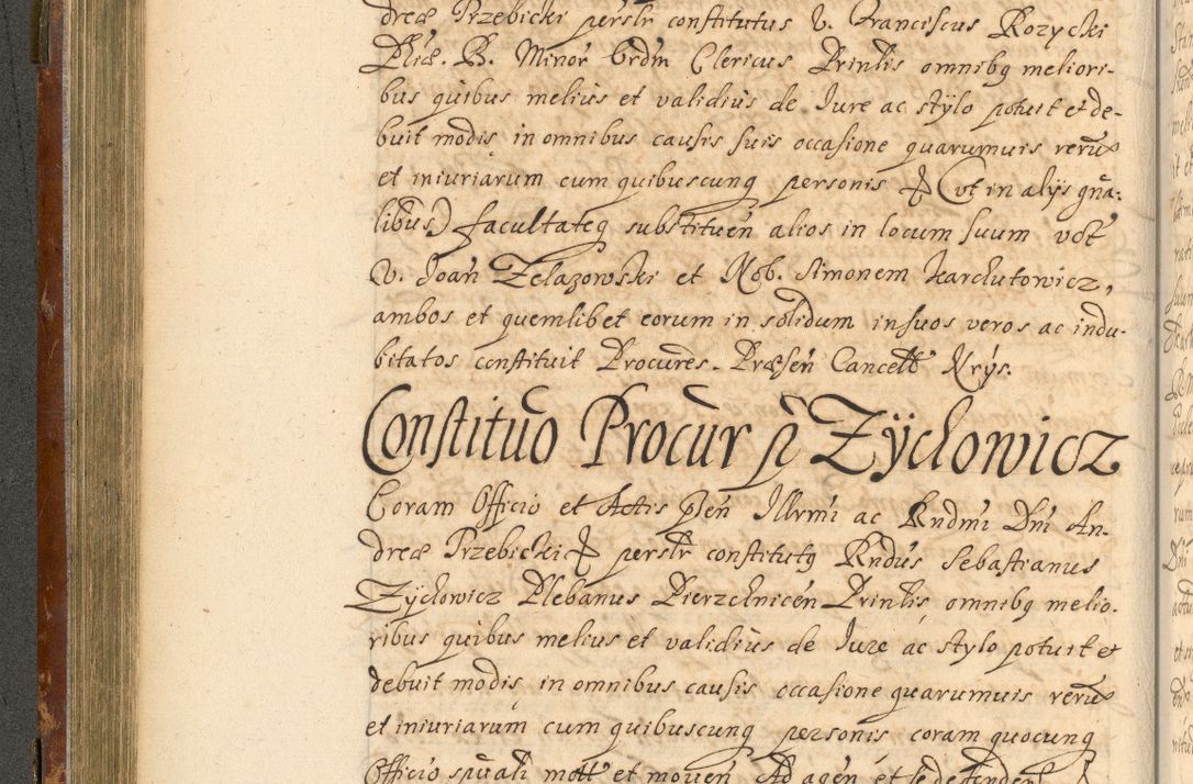 Zdjęcie nr 211 dla obiektu archiwalnego: Acta actorum, decretorum, sententiarum, erectionum, fundationum, confirmationum, instiutionum, resignationum, constitutionum, provisionum, submissionum, quietationum, substitutionum, ordinationum, ingrossationum, prostestationum R. D. Andreae Trzebicki, episcopi Cracoviensis, ducis Severiae in a. D. 1658 et  1659 acticatorum. Volumen I 