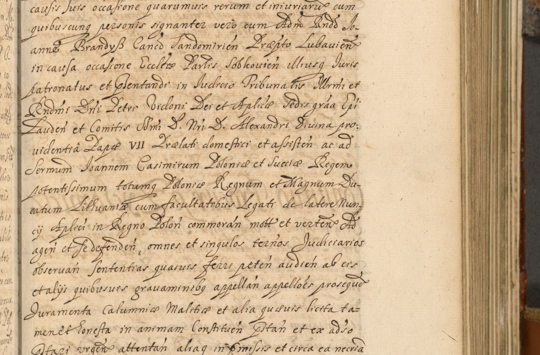 Zdjęcie nr 210 dla obiektu archiwalnego: Acta actorum, decretorum, sententiarum, erectionum, fundationum, confirmationum, instiutionum, resignationum, constitutionum, provisionum, submissionum, quietationum, substitutionum, ordinationum, ingrossationum, prostestationum R. D. Andreae Trzebicki, episcopi Cracoviensis, ducis Severiae in a. D. 1658 et  1659 acticatorum. Volumen I 