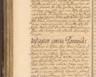Zdjęcie nr 405 dla obiektu archiwalnego: Acta actorum, decretorum, sententiarum, erectionum, fundationum, confirmationum, instiutionum, resignationum, constitutionum, provisionum, submissionum, quietationum, substitutionum, ordinationum, ingrossationum, prostestationum R. D. Andreae Trzebicki, episcopi Cracoviensis, ducis Severiae in a. D. 1658 et  1659 acticatorum. Volumen I 