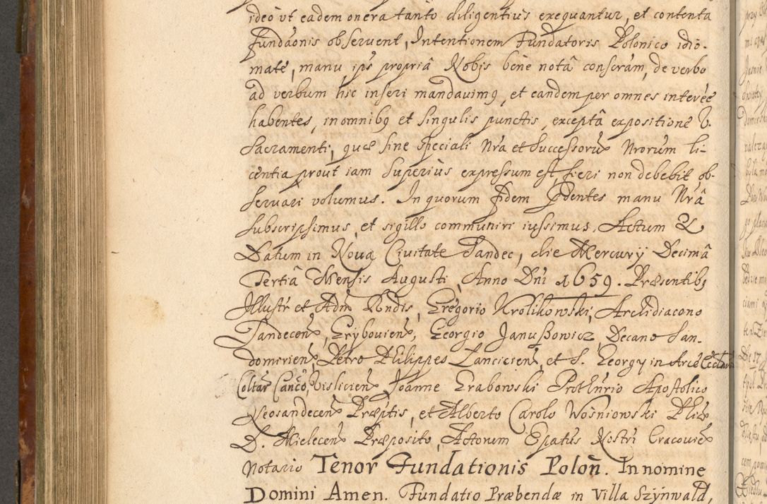 Zdjęcie nr 603 dla obiektu archiwalnego: Acta actorum, decretorum, sententiarum, erectionum, fundationum, confirmationum, instiutionum, resignationum, constitutionum, provisionum, submissionum, quietationum, substitutionum, ordinationum, ingrossationum, prostestationum R. D. Andreae Trzebicki, episcopi Cracoviensis, ducis Severiae in a. D. 1658 et  1659 acticatorum. Volumen I 