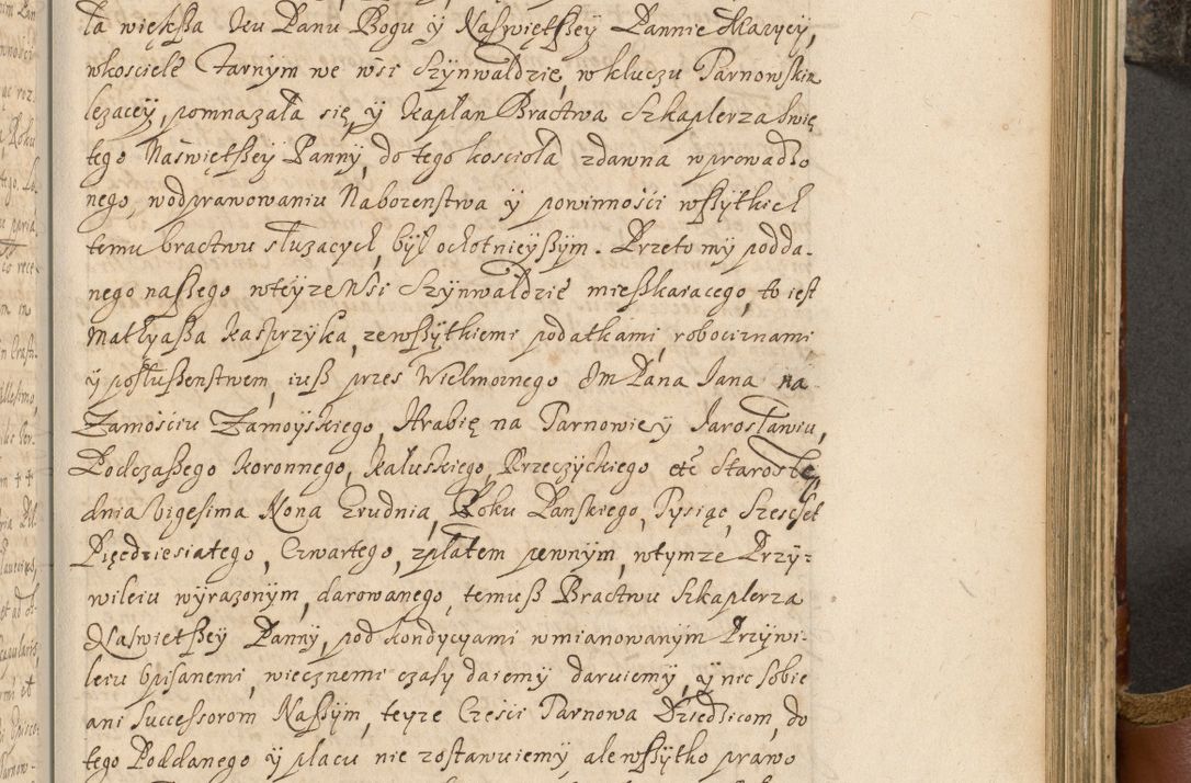 Zdjęcie nr 596 dla obiektu archiwalnego: Acta actorum, decretorum, sententiarum, erectionum, fundationum, confirmationum, instiutionum, resignationum, constitutionum, provisionum, submissionum, quietationum, substitutionum, ordinationum, ingrossationum, prostestationum R. D. Andreae Trzebicki, episcopi Cracoviensis, ducis Severiae in a. D. 1658 et  1659 acticatorum. Volumen I 