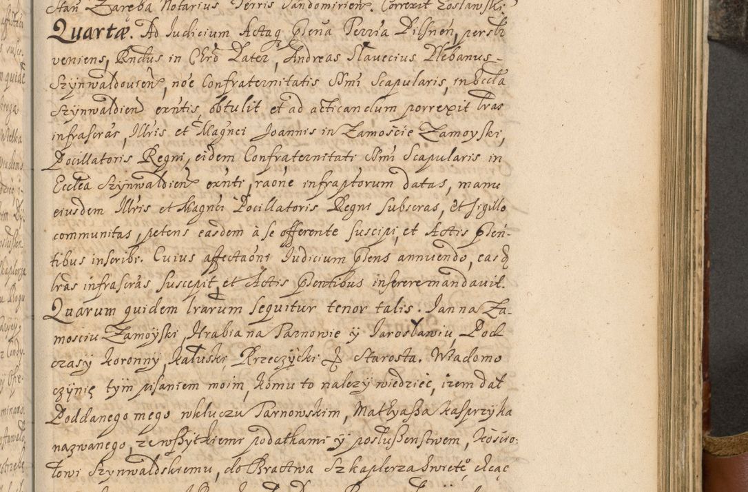 Zdjęcie nr 594 dla obiektu archiwalnego: Acta actorum, decretorum, sententiarum, erectionum, fundationum, confirmationum, instiutionum, resignationum, constitutionum, provisionum, submissionum, quietationum, substitutionum, ordinationum, ingrossationum, prostestationum R. D. Andreae Trzebicki, episcopi Cracoviensis, ducis Severiae in a. D. 1658 et  1659 acticatorum. Volumen I 