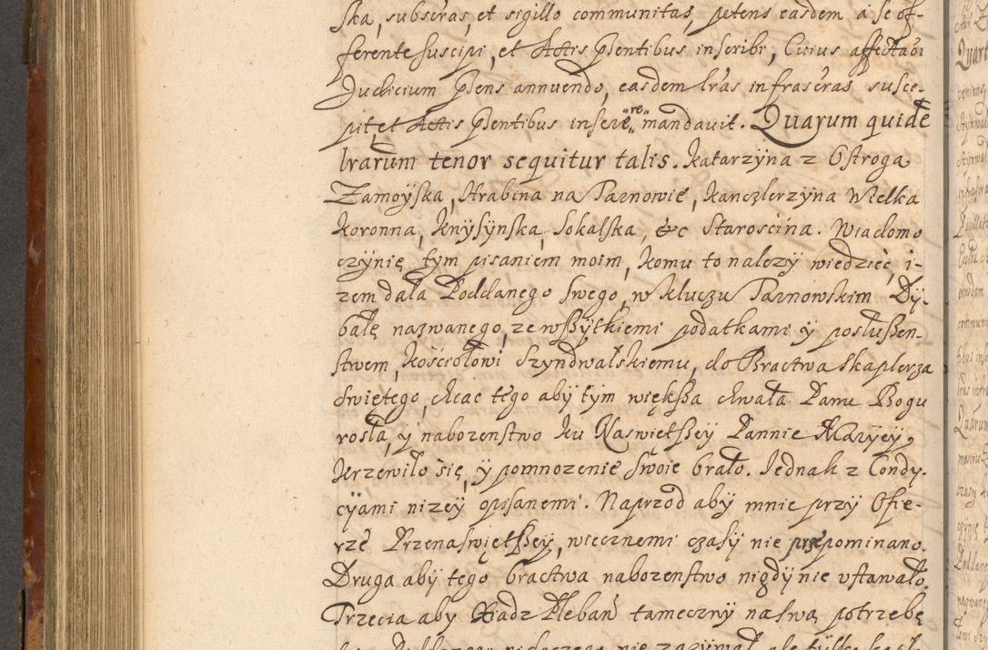 Zdjęcie nr 593 dla obiektu archiwalnego: Acta actorum, decretorum, sententiarum, erectionum, fundationum, confirmationum, instiutionum, resignationum, constitutionum, provisionum, submissionum, quietationum, substitutionum, ordinationum, ingrossationum, prostestationum R. D. Andreae Trzebicki, episcopi Cracoviensis, ducis Severiae in a. D. 1658 et  1659 acticatorum. Volumen I 