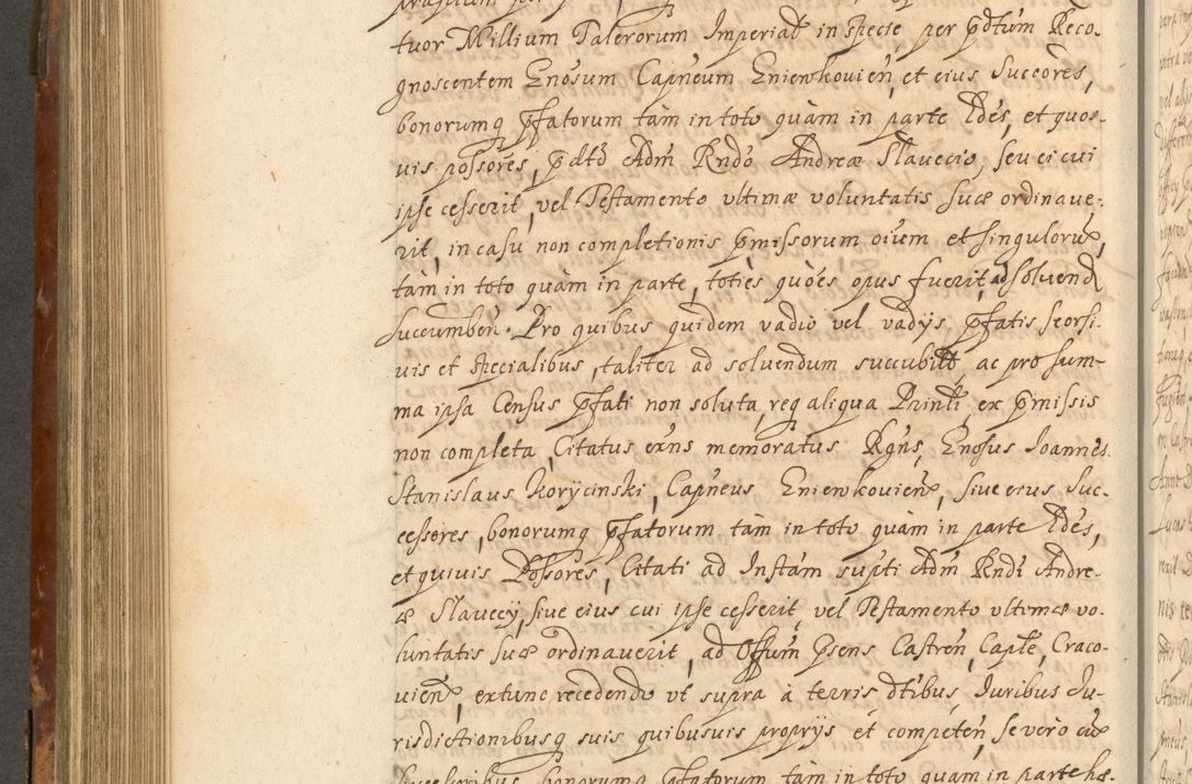 Zdjęcie nr 587 dla obiektu archiwalnego: Acta actorum, decretorum, sententiarum, erectionum, fundationum, confirmationum, instiutionum, resignationum, constitutionum, provisionum, submissionum, quietationum, substitutionum, ordinationum, ingrossationum, prostestationum R. D. Andreae Trzebicki, episcopi Cracoviensis, ducis Severiae in a. D. 1658 et  1659 acticatorum. Volumen I 