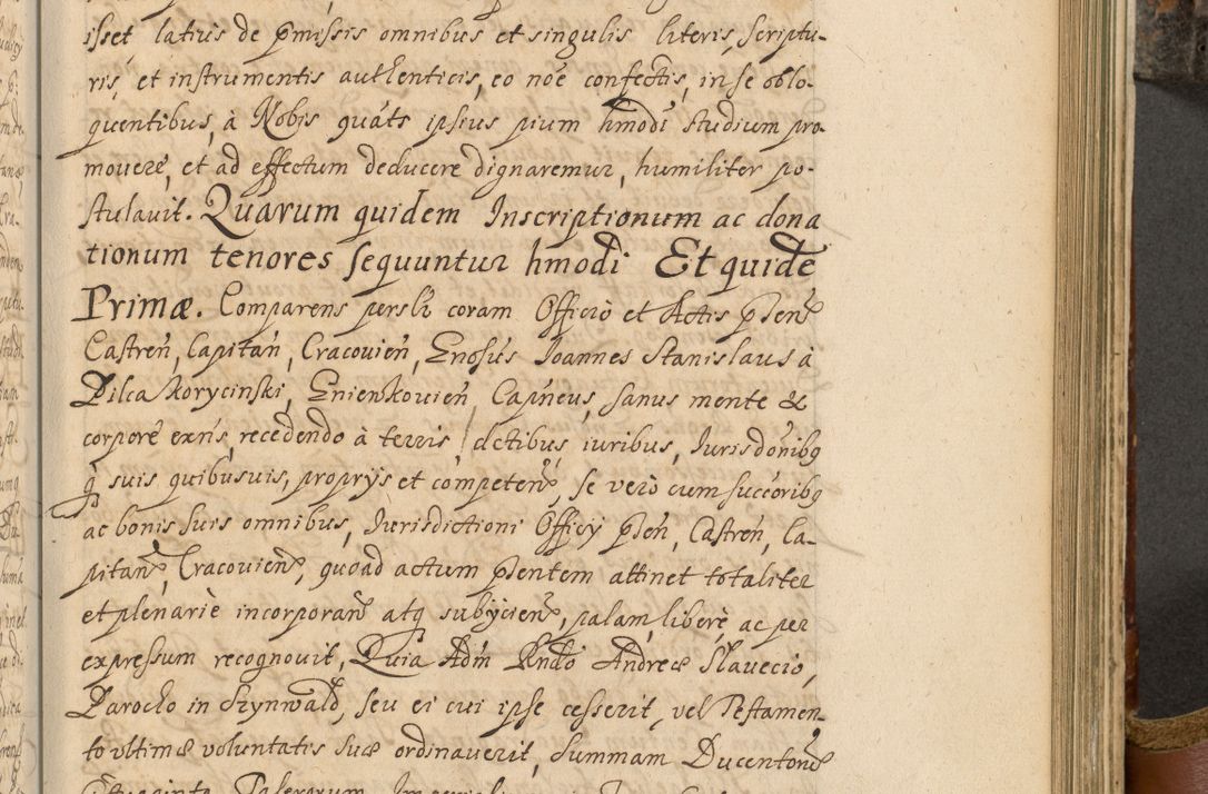 Zdjęcie nr 584 dla obiektu archiwalnego: Acta actorum, decretorum, sententiarum, erectionum, fundationum, confirmationum, instiutionum, resignationum, constitutionum, provisionum, submissionum, quietationum, substitutionum, ordinationum, ingrossationum, prostestationum R. D. Andreae Trzebicki, episcopi Cracoviensis, ducis Severiae in a. D. 1658 et  1659 acticatorum. Volumen I 
