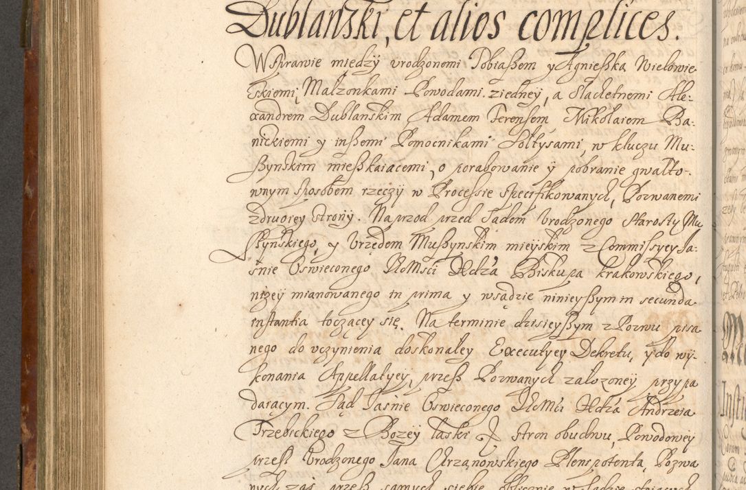 Zdjęcie nr 579 dla obiektu archiwalnego: Acta actorum, decretorum, sententiarum, erectionum, fundationum, confirmationum, instiutionum, resignationum, constitutionum, provisionum, submissionum, quietationum, substitutionum, ordinationum, ingrossationum, prostestationum R. D. Andreae Trzebicki, episcopi Cracoviensis, ducis Severiae in a. D. 1658 et  1659 acticatorum. Volumen I 