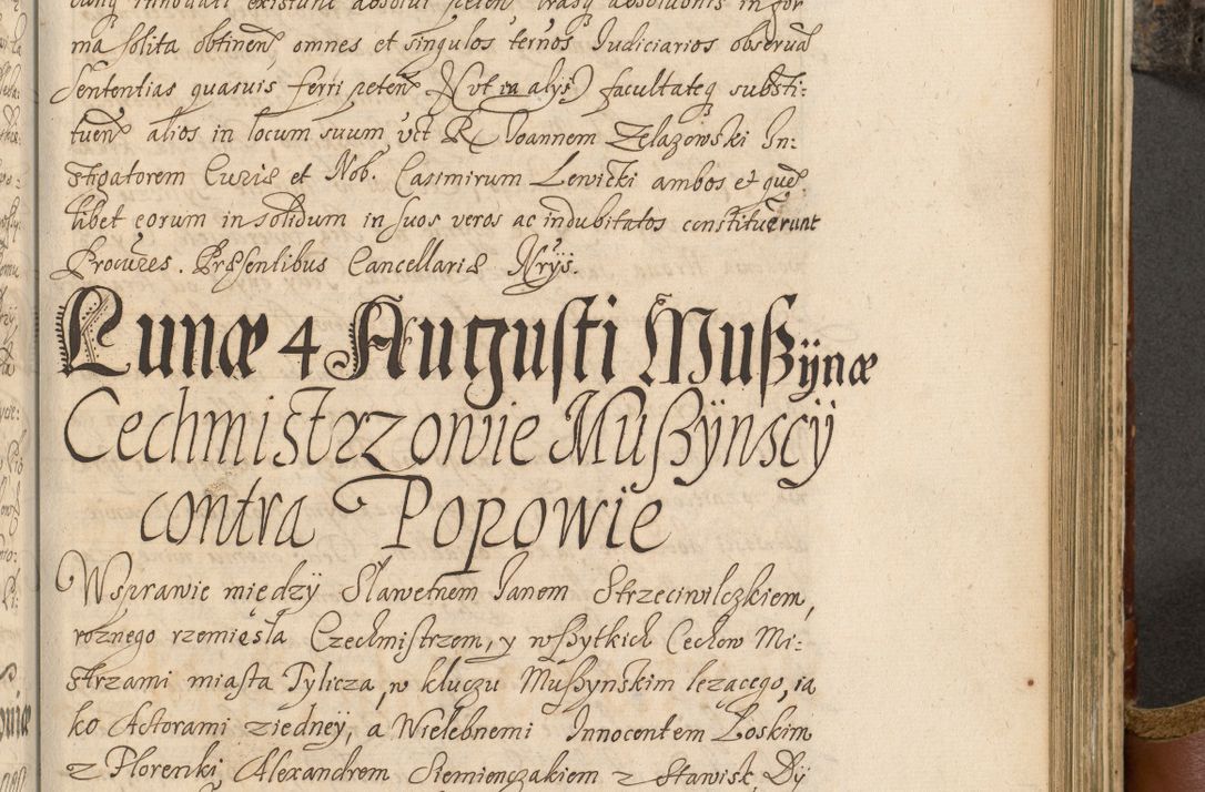 Zdjęcie nr 576 dla obiektu archiwalnego: Acta actorum, decretorum, sententiarum, erectionum, fundationum, confirmationum, instiutionum, resignationum, constitutionum, provisionum, submissionum, quietationum, substitutionum, ordinationum, ingrossationum, prostestationum R. D. Andreae Trzebicki, episcopi Cracoviensis, ducis Severiae in a. D. 1658 et  1659 acticatorum. Volumen I 