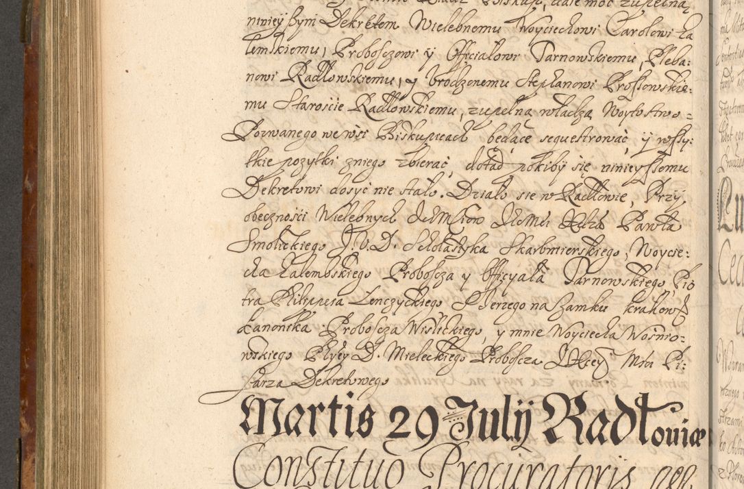 Zdjęcie nr 575 dla obiektu archiwalnego: Acta actorum, decretorum, sententiarum, erectionum, fundationum, confirmationum, instiutionum, resignationum, constitutionum, provisionum, submissionum, quietationum, substitutionum, ordinationum, ingrossationum, prostestationum R. D. Andreae Trzebicki, episcopi Cracoviensis, ducis Severiae in a. D. 1658 et  1659 acticatorum. Volumen I 