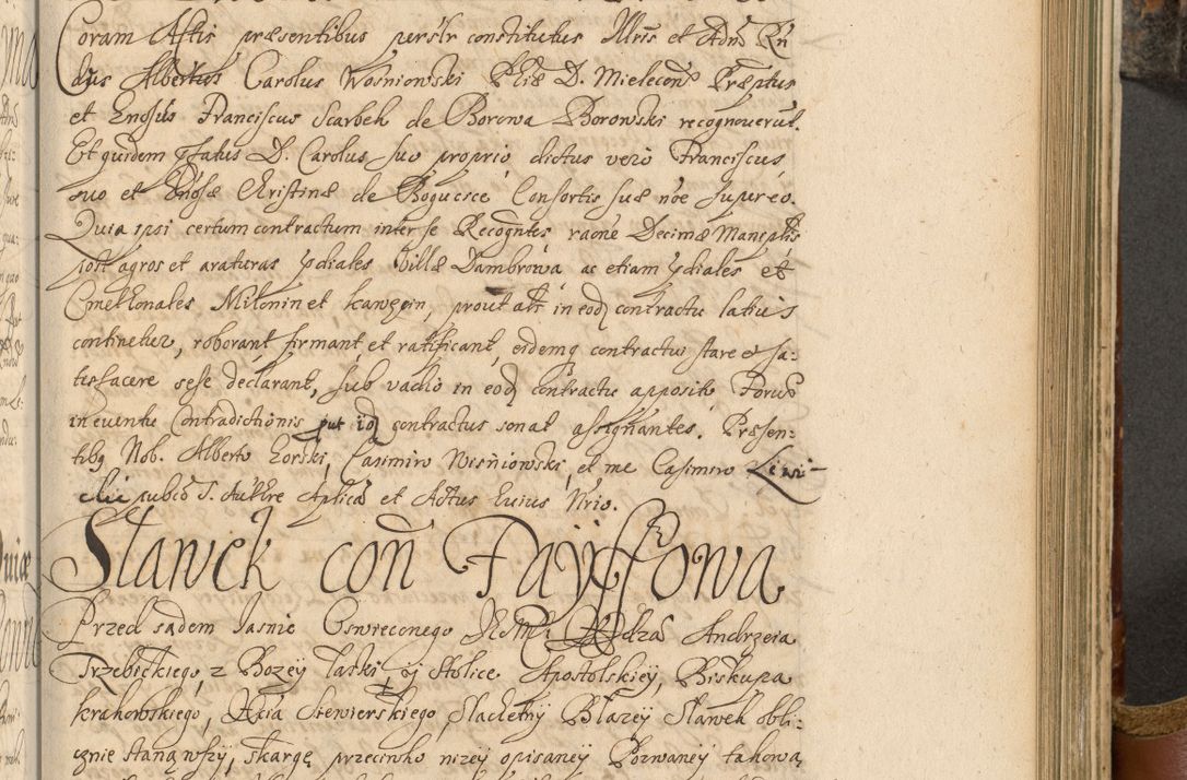 Zdjęcie nr 568 dla obiektu archiwalnego: Acta actorum, decretorum, sententiarum, erectionum, fundationum, confirmationum, instiutionum, resignationum, constitutionum, provisionum, submissionum, quietationum, substitutionum, ordinationum, ingrossationum, prostestationum R. D. Andreae Trzebicki, episcopi Cracoviensis, ducis Severiae in a. D. 1658 et  1659 acticatorum. Volumen I 